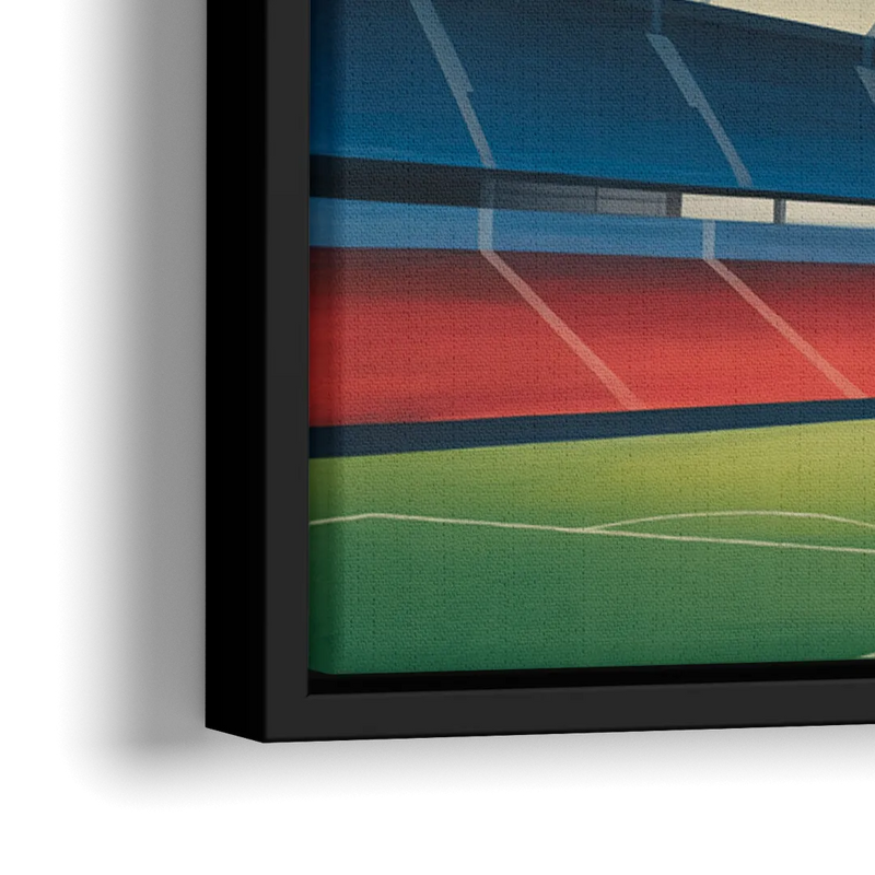 Chicago Fire FC Stadium Night - Close-Up Black Frame Canvas