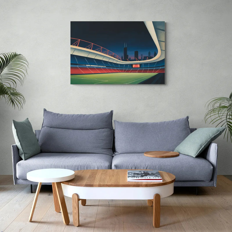 Chicago Fire FC Stadium Night - Canvas Wall Art Living Room