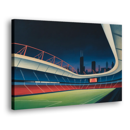 Chicago Fire FC Stadium Night Side - Canvas Wall Art