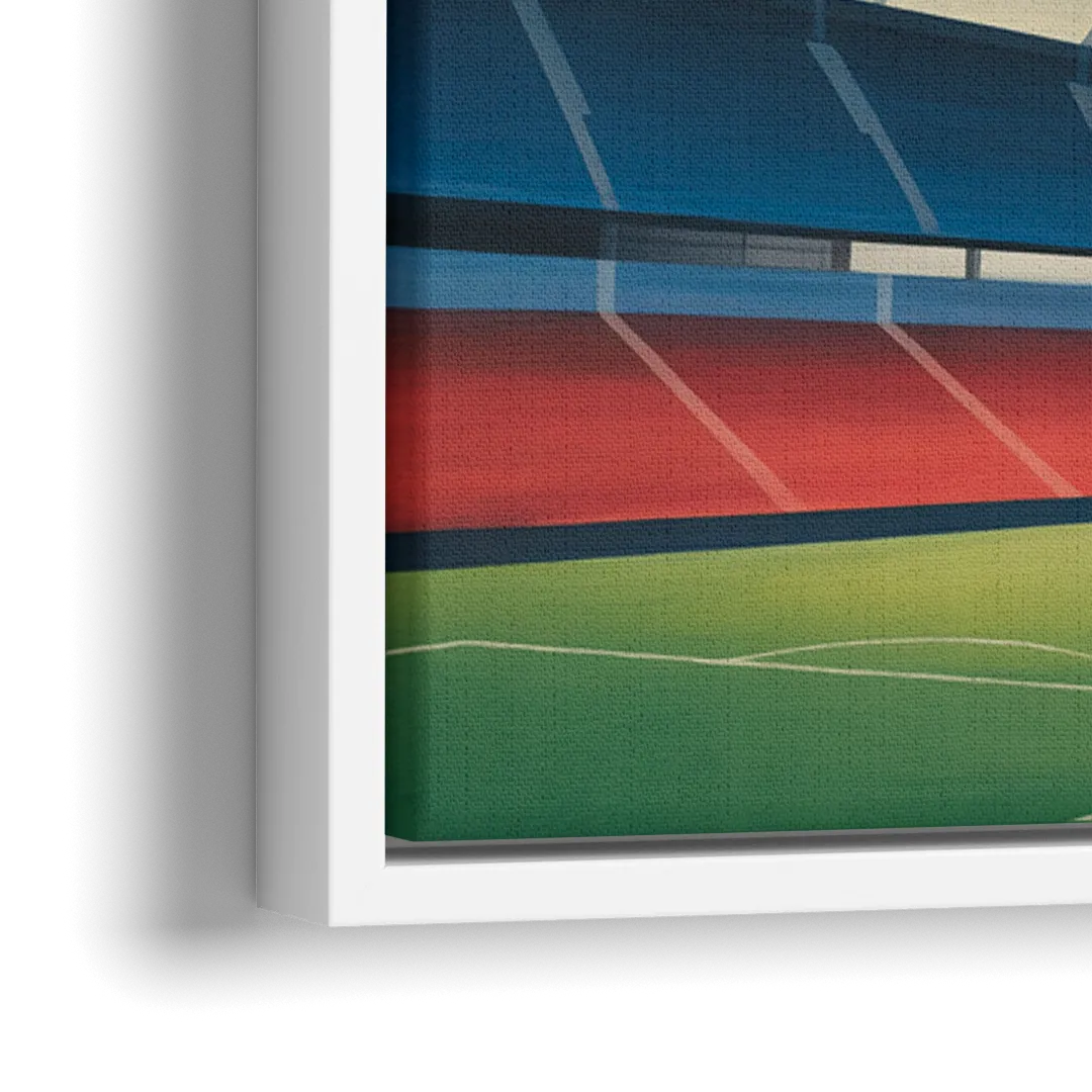 Chicago Fire FC Stadium Night - Close-Up White Frame Canvas