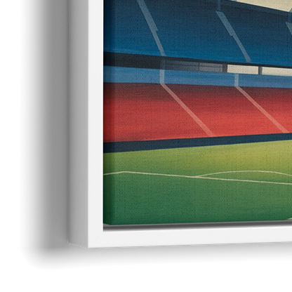 Chicago Fire FC Stadium Night - Close-Up White Frame Canvas