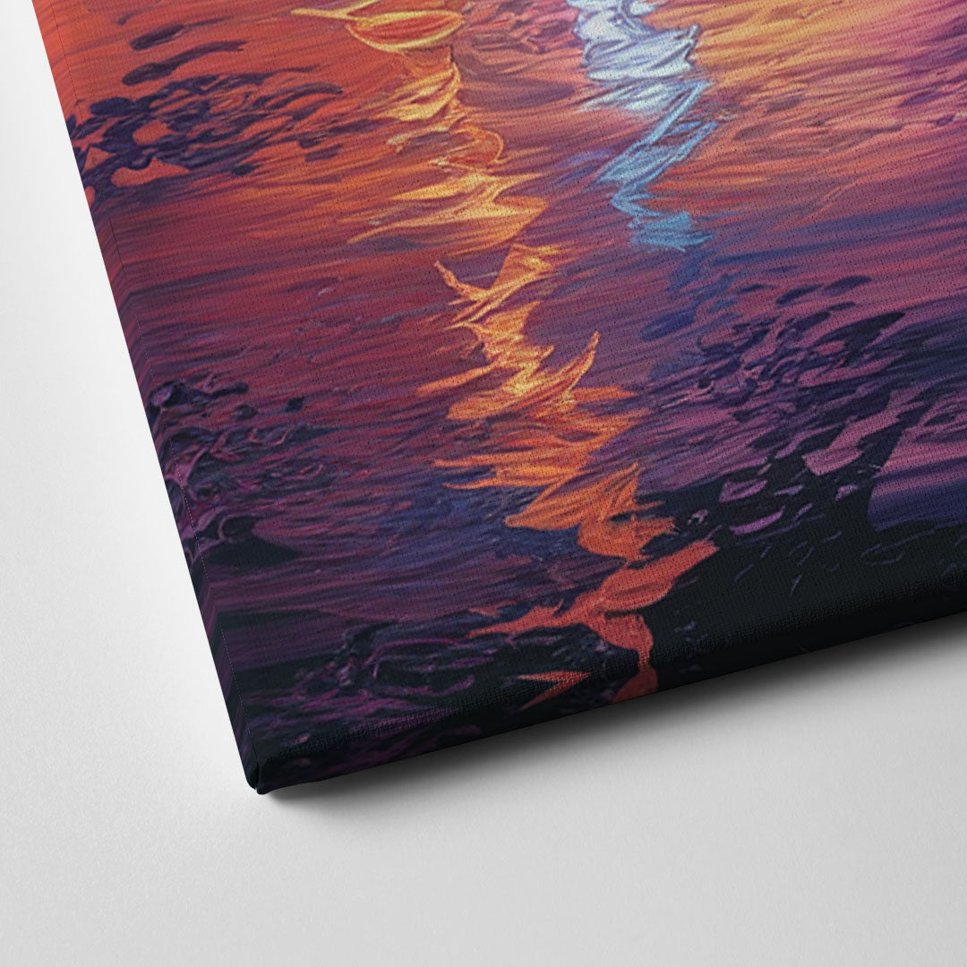 Chicago Flag Inspired Design Canvas Close Up