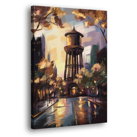 Chicago Historic Water Tower - Canvas Wall Art - Side