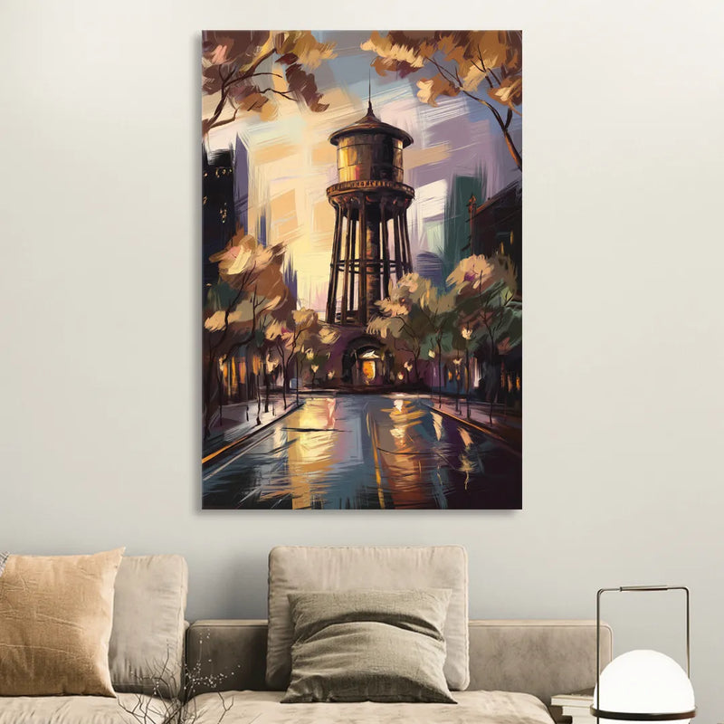 Chicago Historic Water Tower Sitting Room - Canvas Wall Art