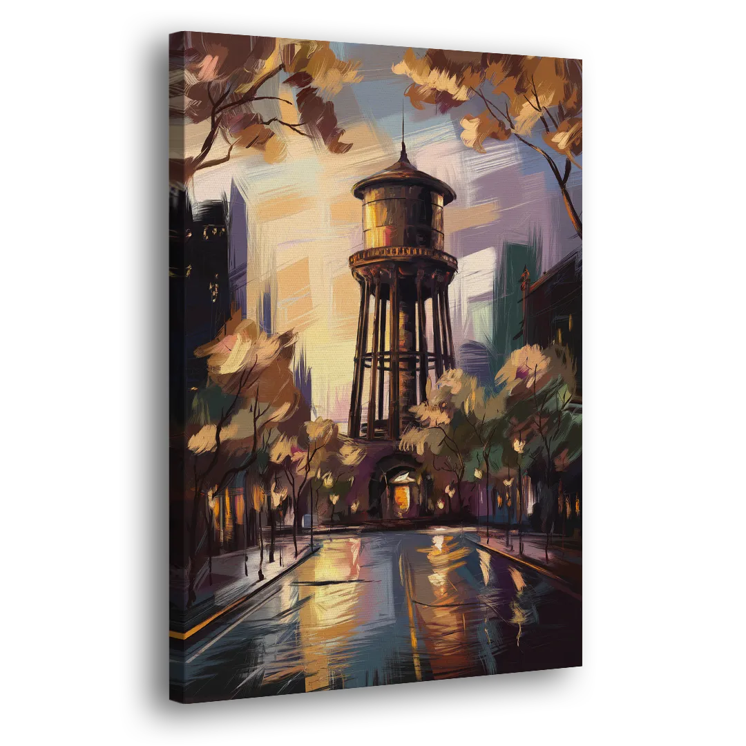Chicago Historic Water Tower Side - Canvas Wall Art