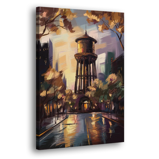 Chicago Historic Water Tower Side - Canvas Wall Art