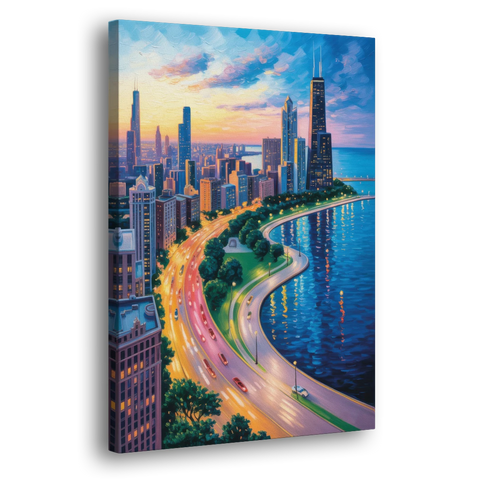 Chicago Lake Shore Drive - Canvas Wall Art - Side
