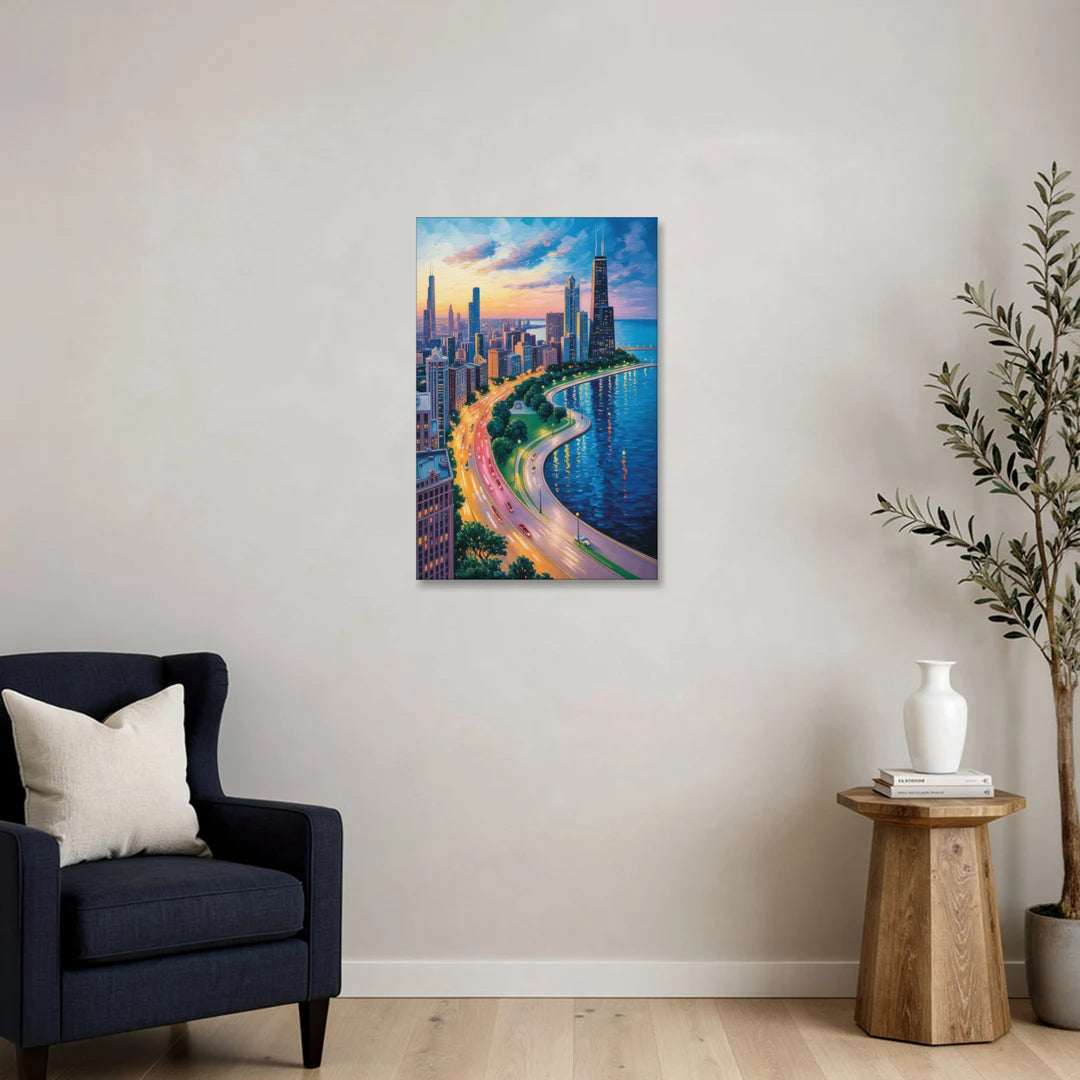Chicago Lake Shore Drive - Canvas Wall Art - Sofa - 20x30
