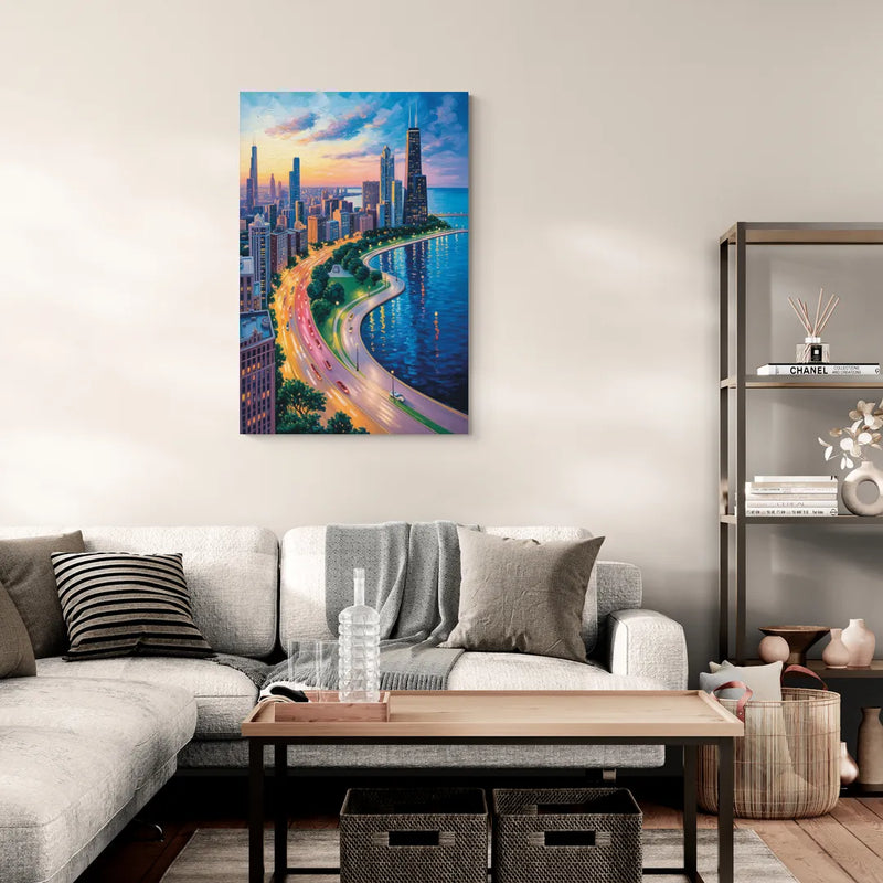 Chicago Lake Shore Drive - Canvas Wall Art Living Room