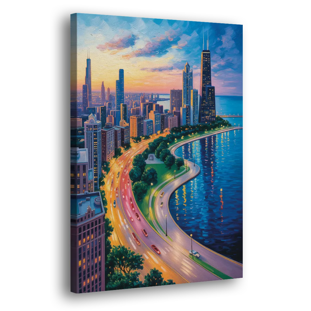 Chicago Lake Shore Drive - Canvas Print Art Sides