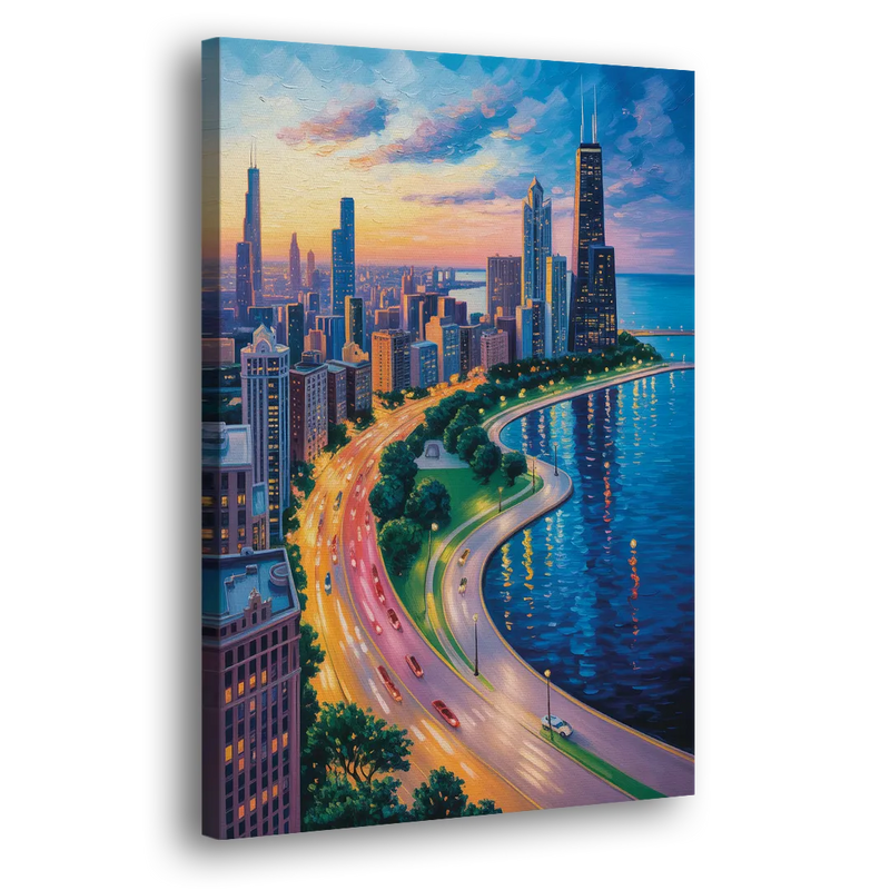 Chicago Lake Shore Drive - Canvas Print Art Sides