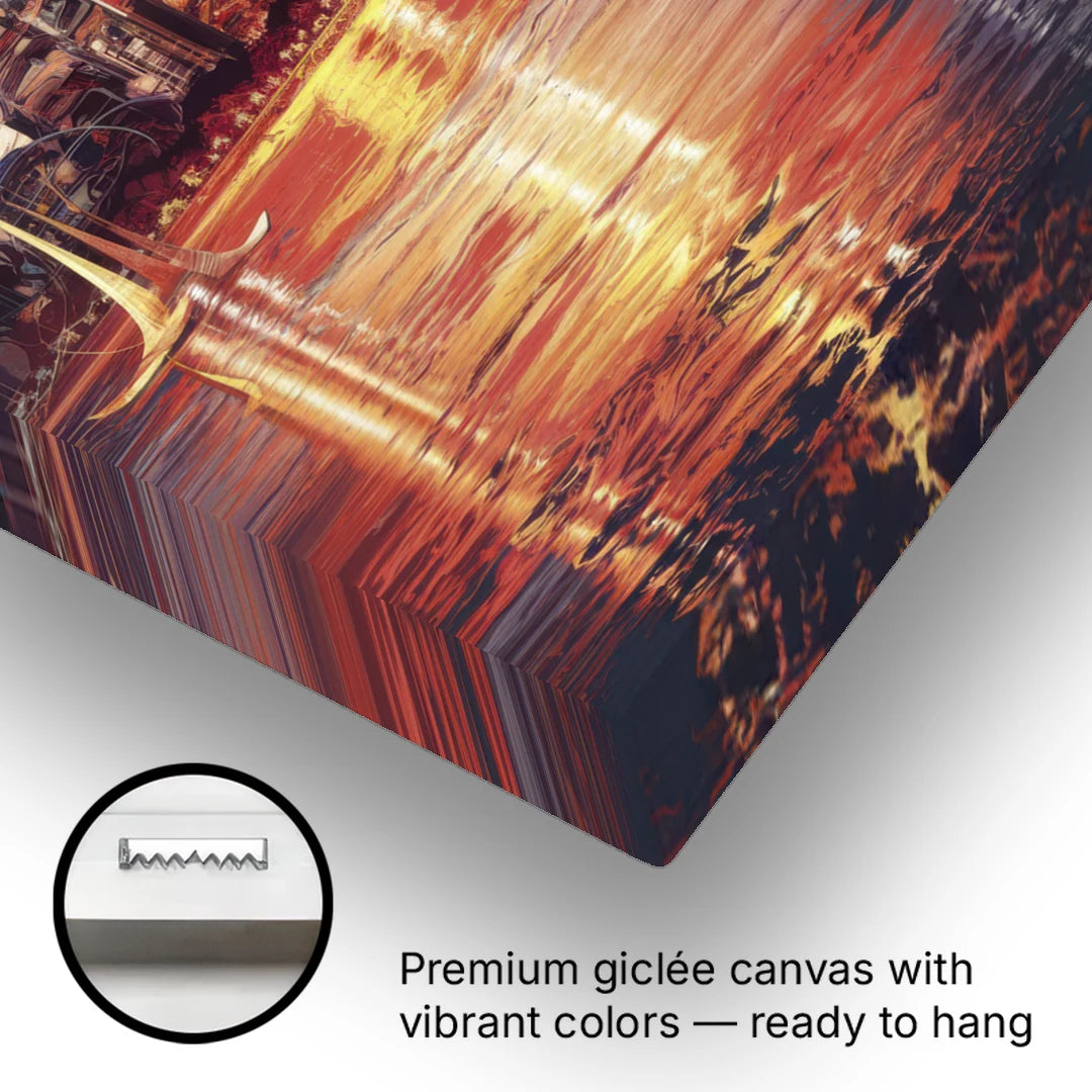 Chicago Lakefront Beauty - Canvas Wall Art - Gallery Wrap Corner