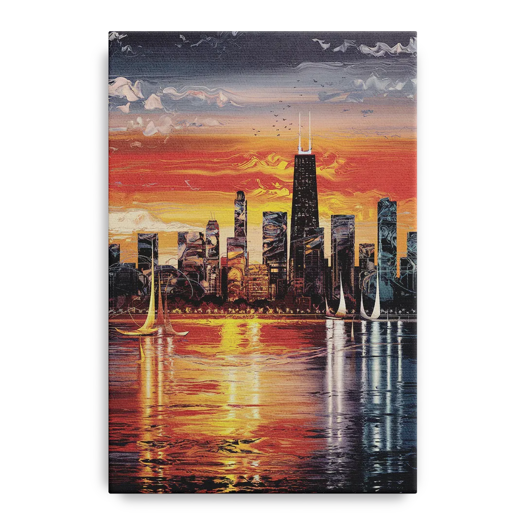 Chicago Lakefront Beauty Front - Canvas Wall Art