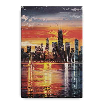 Chicago Lakefront Beauty Front - Canvas Wall Art
