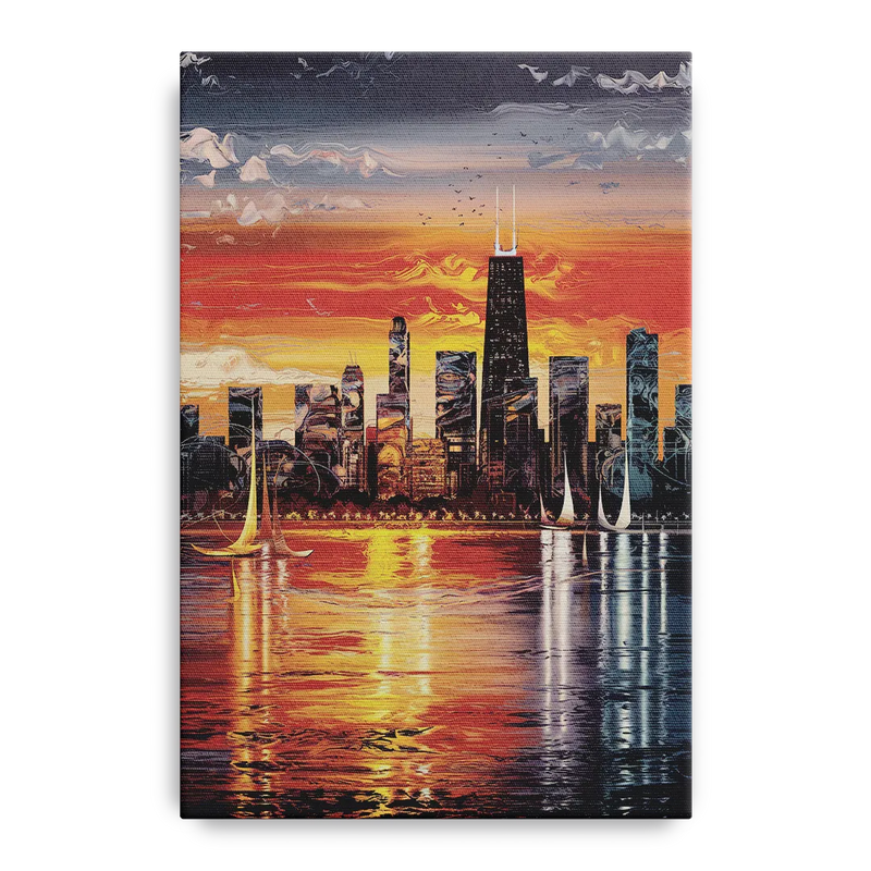 Chicago Lakefront Beauty Front - Canvas Wall Art