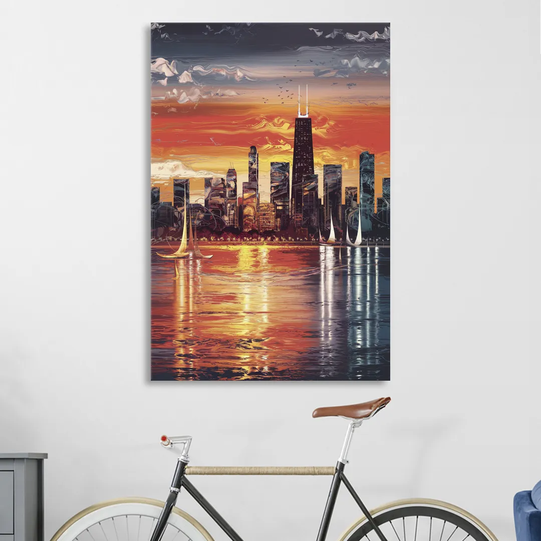 Chicago Lakefront Beauty Sitting Room - Canvas Wall Art