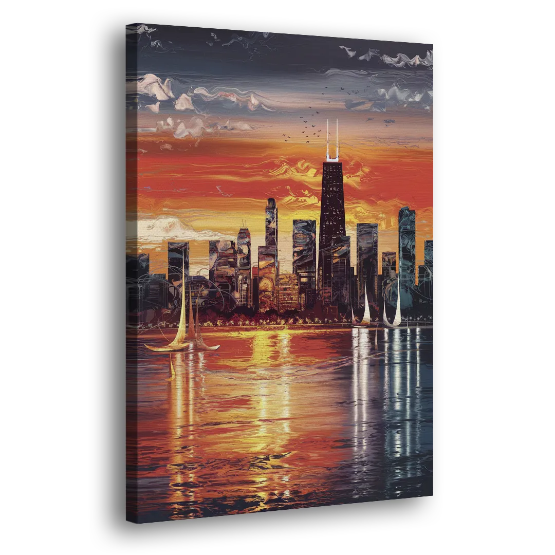Chicago Lakefront Beauty Side - Canvas Wall Art