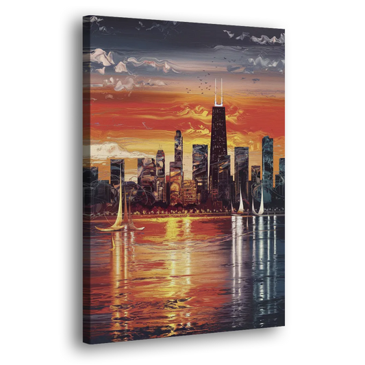 Chicago Lakefront Beauty Side - Canvas Wall Art