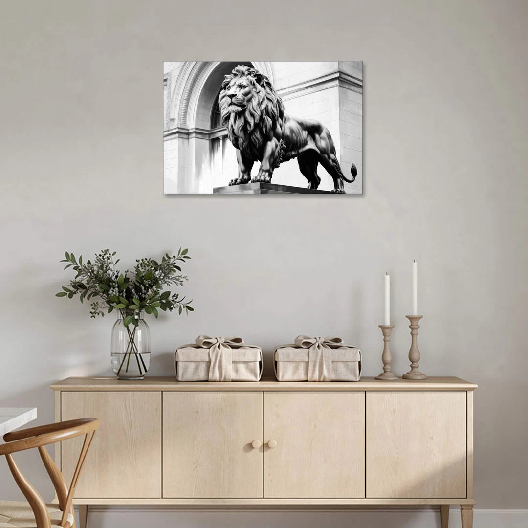 Chicago Lions at the Art Institute - Canvas Wall Art - Coffee Table - 36x24