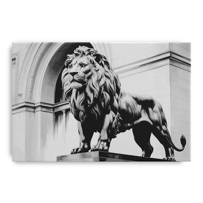 Chicago Lions at the Art Institute - Canvas Wall Art