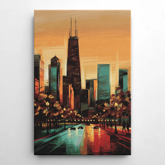 Chicago Magnificent Mile - Canvas Wall Art