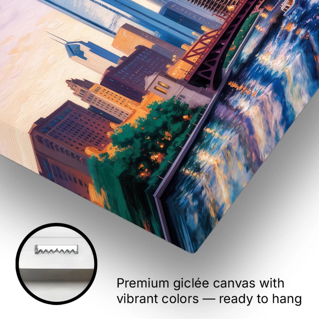 Chicago Marina City Towers Panorama - Canvas Wall Art - Gallery Wrap Corner