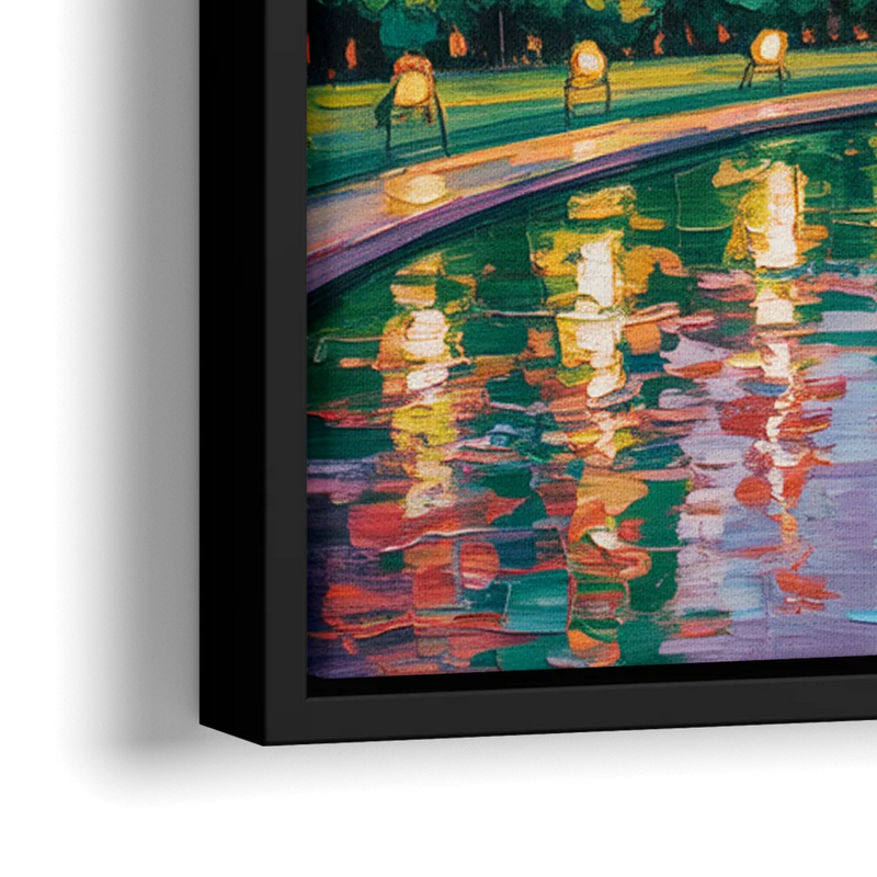 Chicago Minimal Line Art Skyline - Close-Up Black Frame Canvas