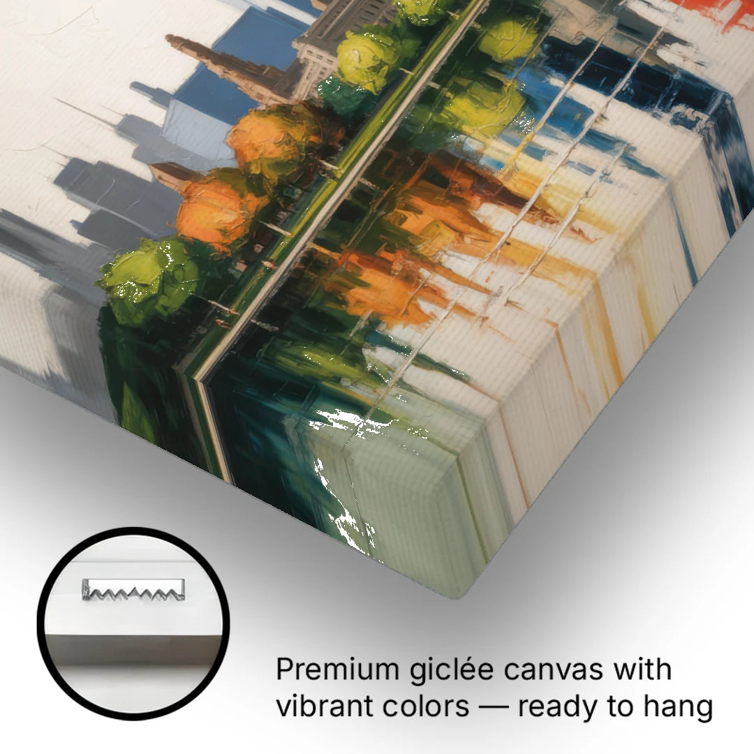 Chicago Museum Campus Skyline - Canvas Wall Art - Gallery Wrap Corner