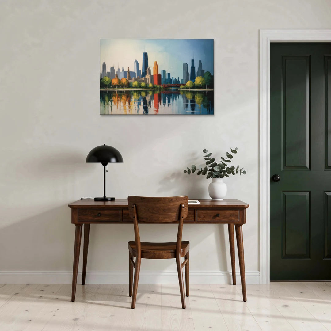 Chicago Museum Campus Skyline - Canvas Wall Art - Office - 36x24