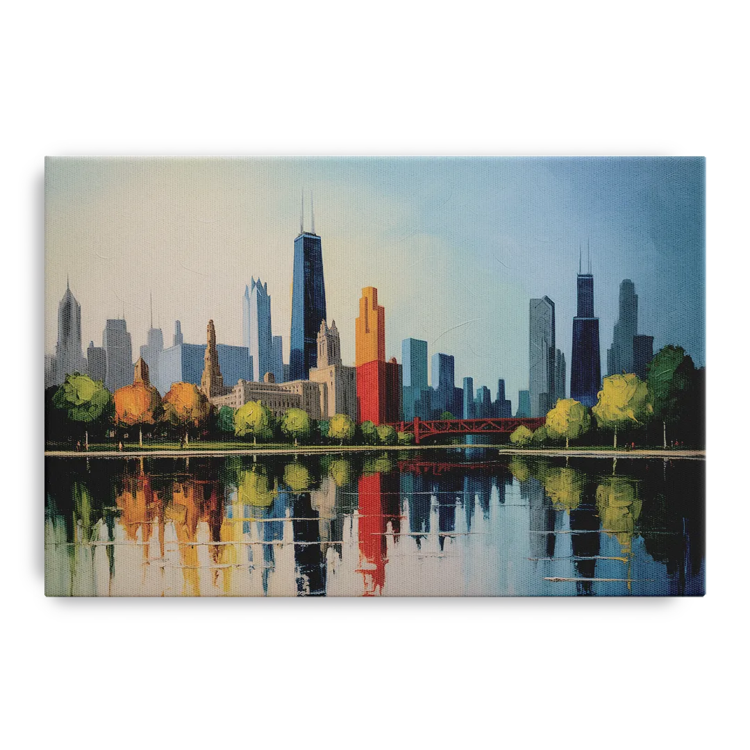 Chicago Museum Campus Skyline - Canvas Wall Art