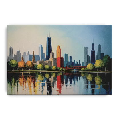 Chicago Museum Campus Skyline - Canvas Wall Art