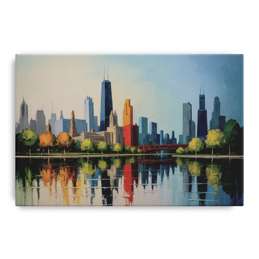 Chicago Museum Campus Skyline - Canvas Wall Art