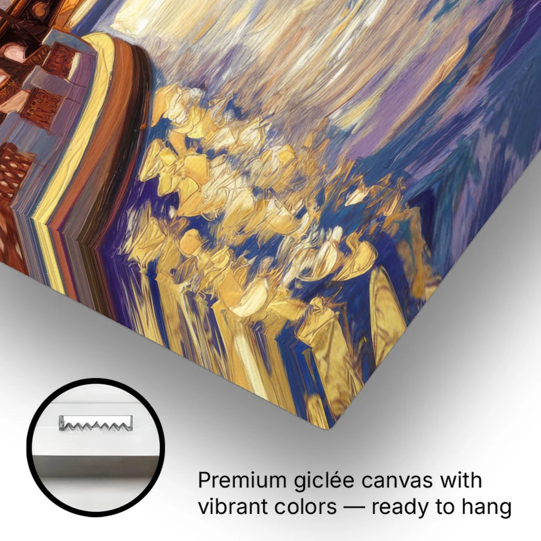 Chicago Riverwalk Charm - Canvas Wall Art - Gallery Wrap Corner