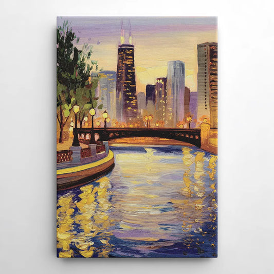 Chicago Riverwalk Charm - Canvas Wall Art