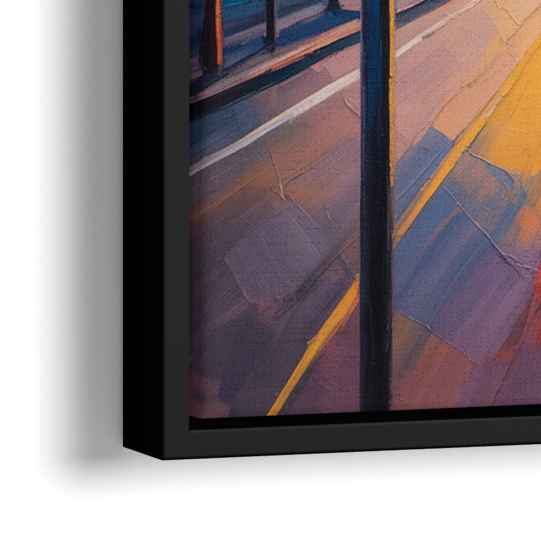 Chicago Route 66 Begins Here - Close-Up Black Frame Canvas