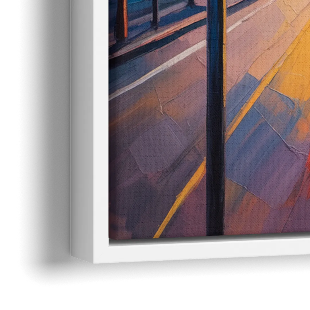 Chicago Route 66 Begins Here - Close-Up White Frame Canvas