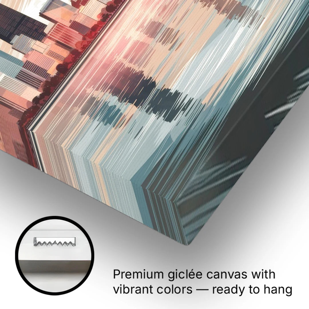 Chicago Skyline from Lake Michigan - Canvas Wall Art - Gallery Wrap Corner