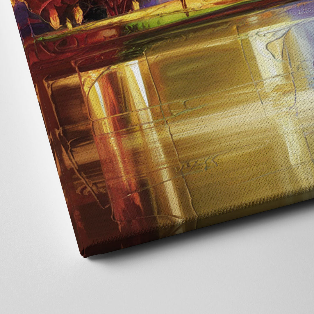 Chicago Skyline in Autumn Canvas Close Up
