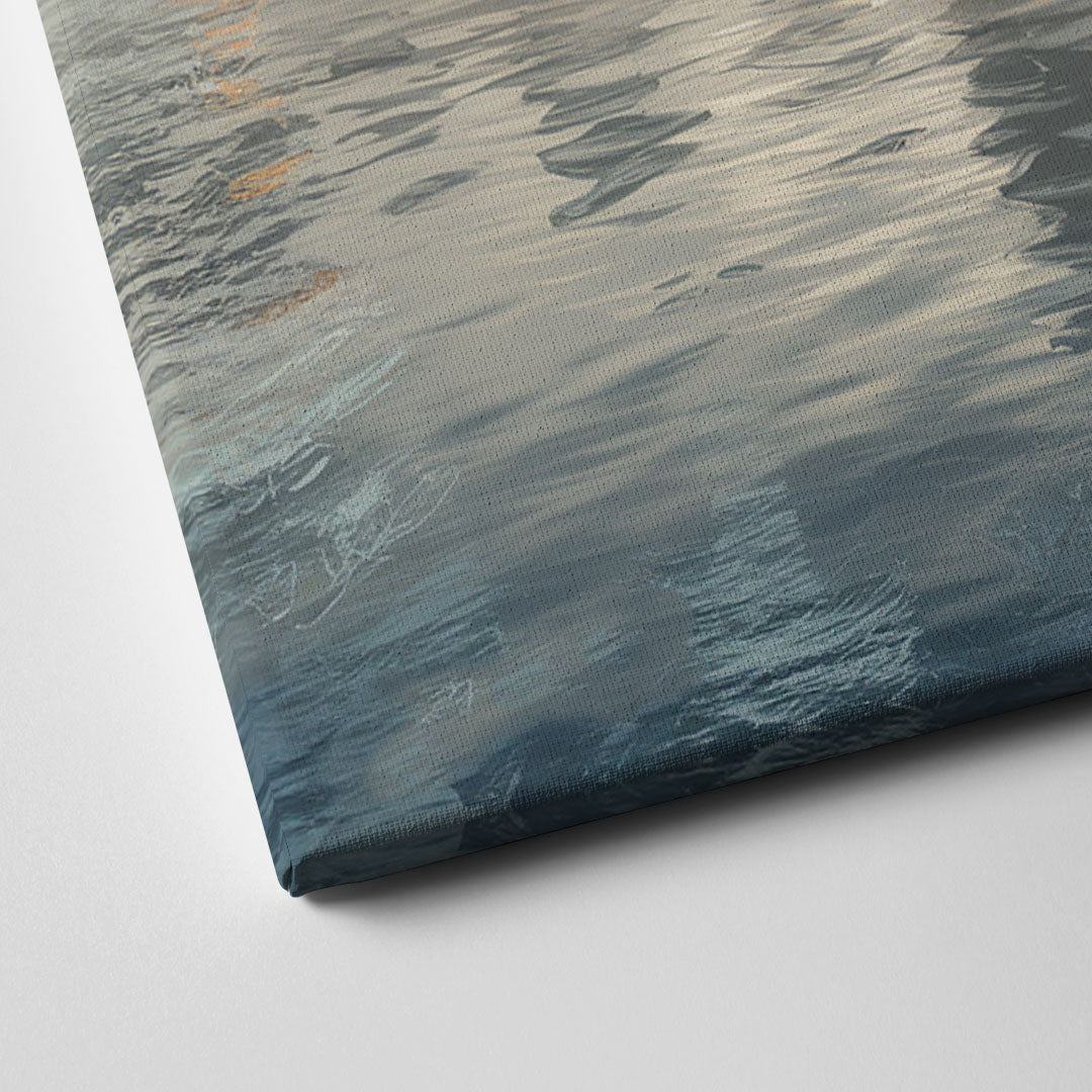 Chicago Skyline in Fog Canvas Close Up
