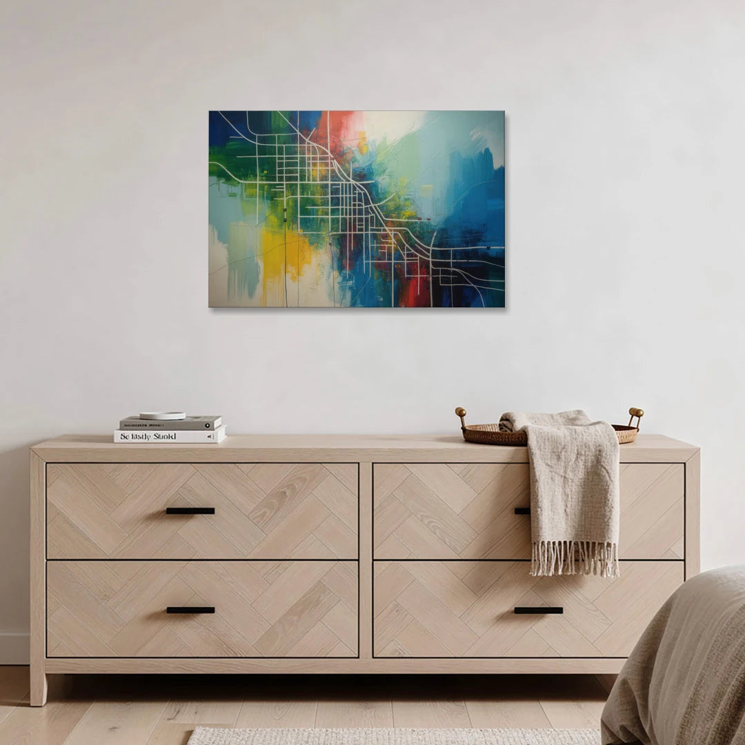 Chicago Street Names Typography - Canvas Wall Art - Coffee Table - 36x24