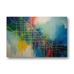 Chicago Street Names Typography - Canvas Wall Art - Front