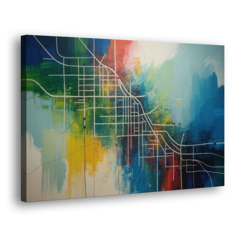 Chicago Street Names Typography - Canvas Wall Art - Side