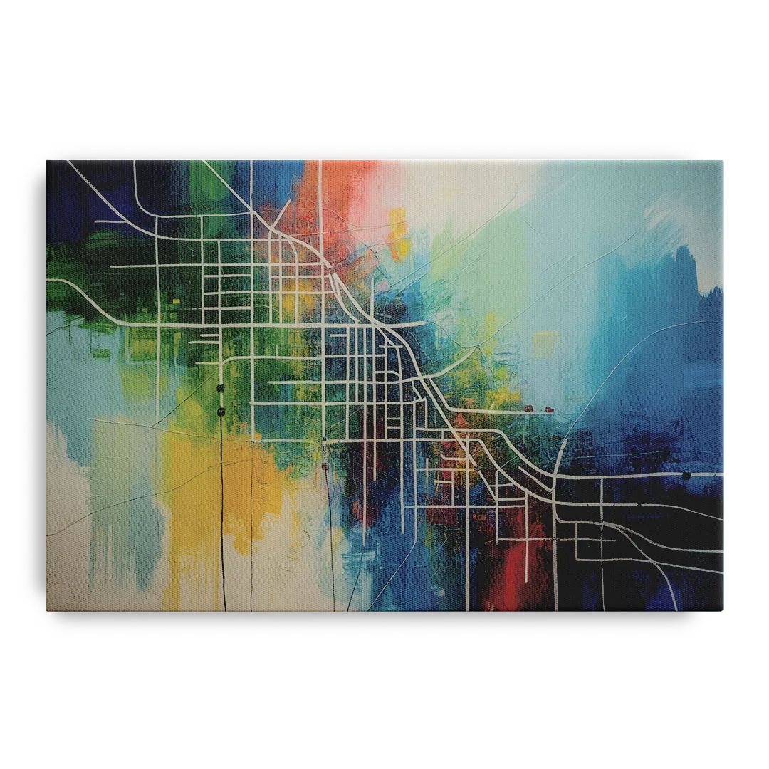 Chicago Street Names Typography - Canvas Wall Art