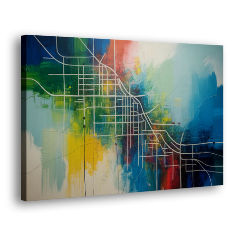 Chicago Street Names Typography - Canvas Wall Art