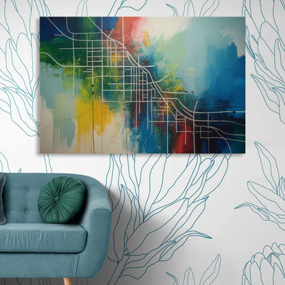 Chicago Street Names Typography Living Room - Canvas Wall Art