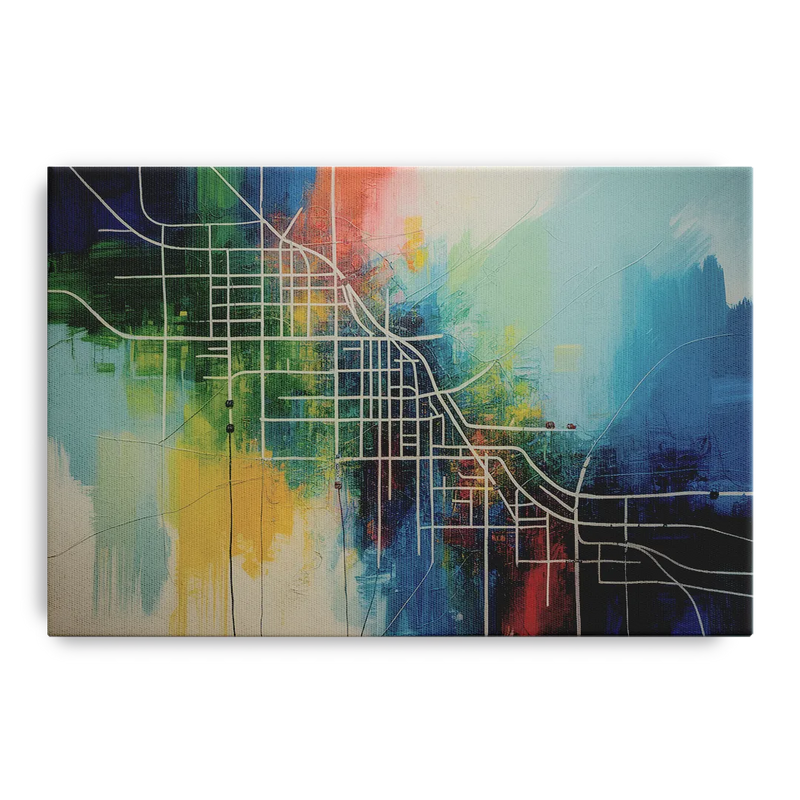 Chicago Street Names Typography Front - Canvas Wall Art