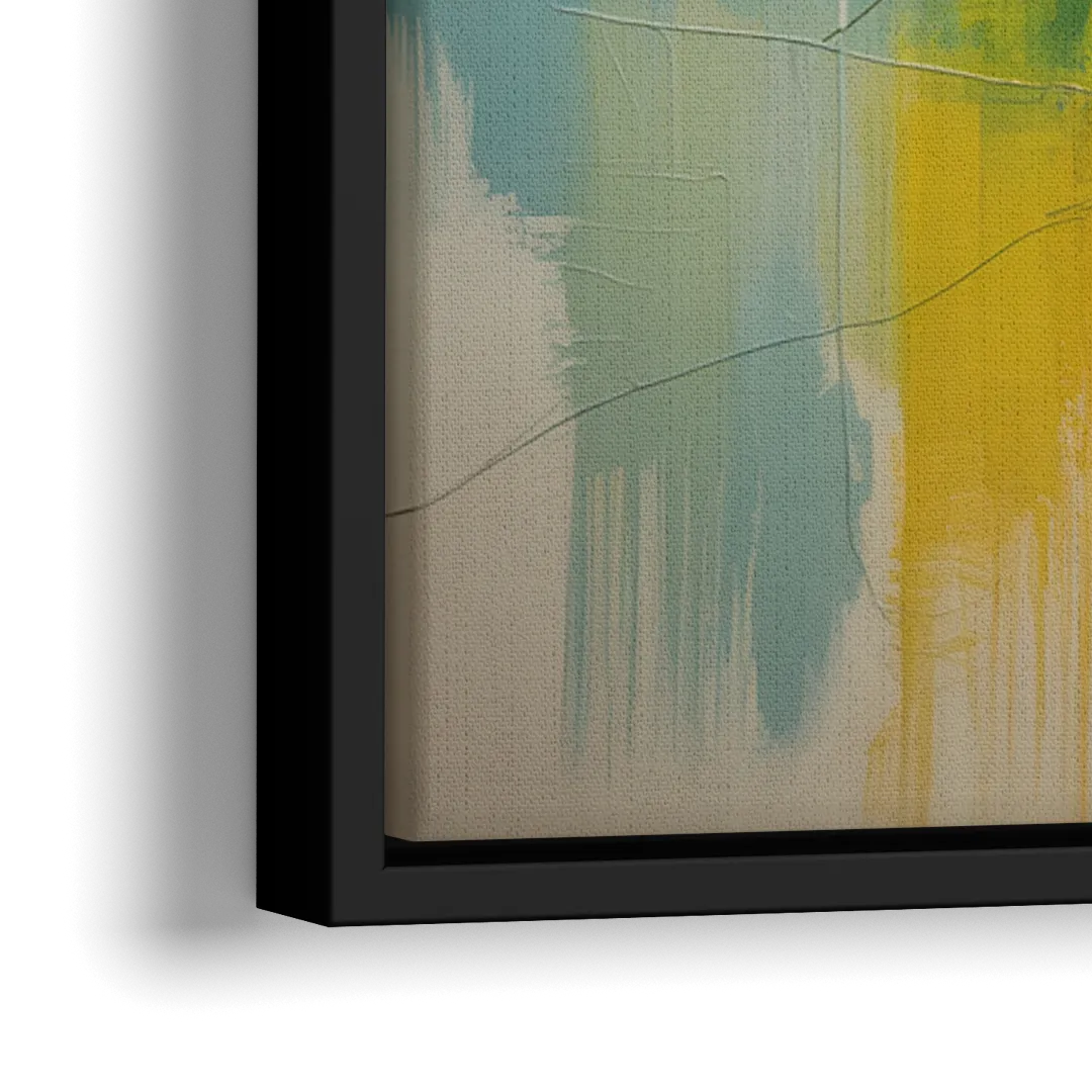 Chicago Street Names Typography - Close-Up Black Frame Canvas