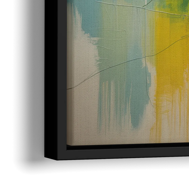 Chicago Street Names Typography - Close-Up Black Frame Canvas