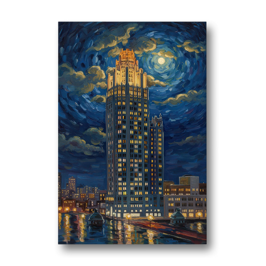 Chicago Tribune Tower Gothic Majesty - Canvas Wall Art - Front