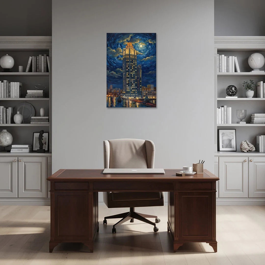 Chicago Tribune Tower Gothic Majesty - Canvas Wall Art - Office - 24x36